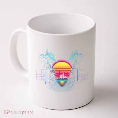 Outrun Synthwave Vaporwave Aesthetic 80S Retro Coffee Mug