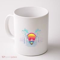Outrun Synthwave Vaporwave Aesthetic 80S Retro Coffee Mug thumb 0