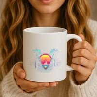 Outrun Synthwave Vaporwave Aesthetic 80S Retro Coffee Mug thumb 3