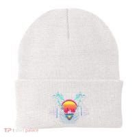 Outrun Synthwave Vaporwave Aesthetic 80S Retro Beanie thumb 0