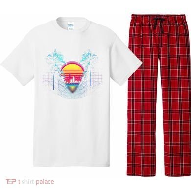 Outrun Synthwave Vaporwave Aesthetic 80S Retro Pajama Set