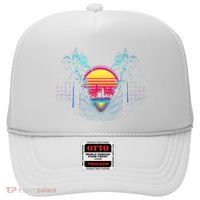 Outrun Synthwave Vaporwave Aesthetic 80S Retro Hat thumb 0