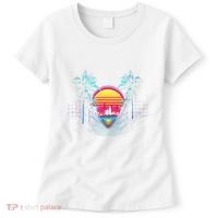 Outrun Synthwave Vaporwave Aesthetic 80S Retro Women's T-Shirt thumb 0