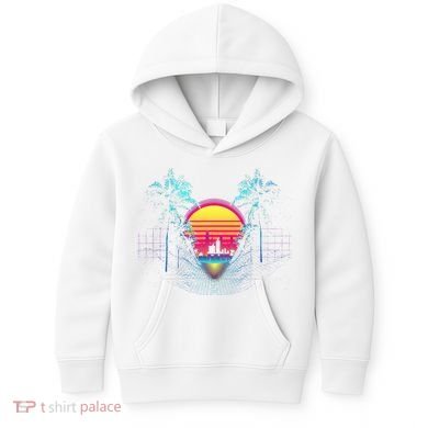 Outrun Synthwave Vaporwave Aesthetic 80S Retro Kids Hoodie