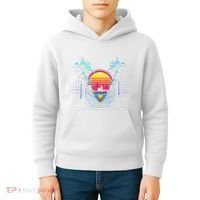 Outrun Synthwave Vaporwave Aesthetic 80S Retro Kids Hoodie thumb 4