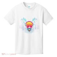 Outrun Synthwave Vaporwave Aesthetic 80S Retro Kids T-Shirt thumb 0