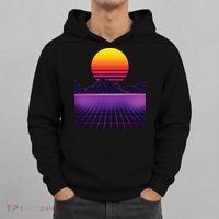 Outrun Synthwave Vaporwave Aesthetic 80s Retro Hoodie thumb 0