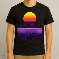 Outrun Synthwave Vaporwave Aesthetic 80s Retro T-Shirt thumb 3
