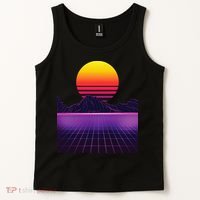 Outrun Synthwave Vaporwave Aesthetic 80s Retro Tank Top thumb 2