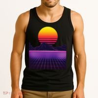 Outrun Synthwave Vaporwave Aesthetic 80s Retro Tank Top thumb 3