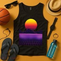 Outrun Synthwave Vaporwave Aesthetic 80s Retro Tank Top thumb 4