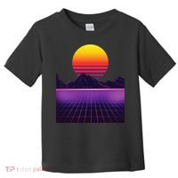 Outrun Synthwave Vaporwave Aesthetic 80s Retro Toddler T-Shirt thumb 0