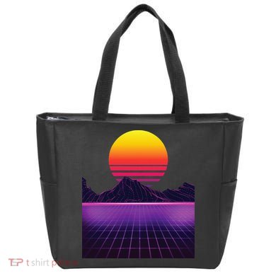 Outrun Synthwave Vaporwave Aesthetic 80s Retro Tote Bag