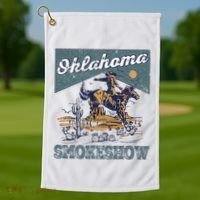 Oklahoma Smokeshow Western Oklahoma Smokeshow Rodeo Golf Towel thumb 1