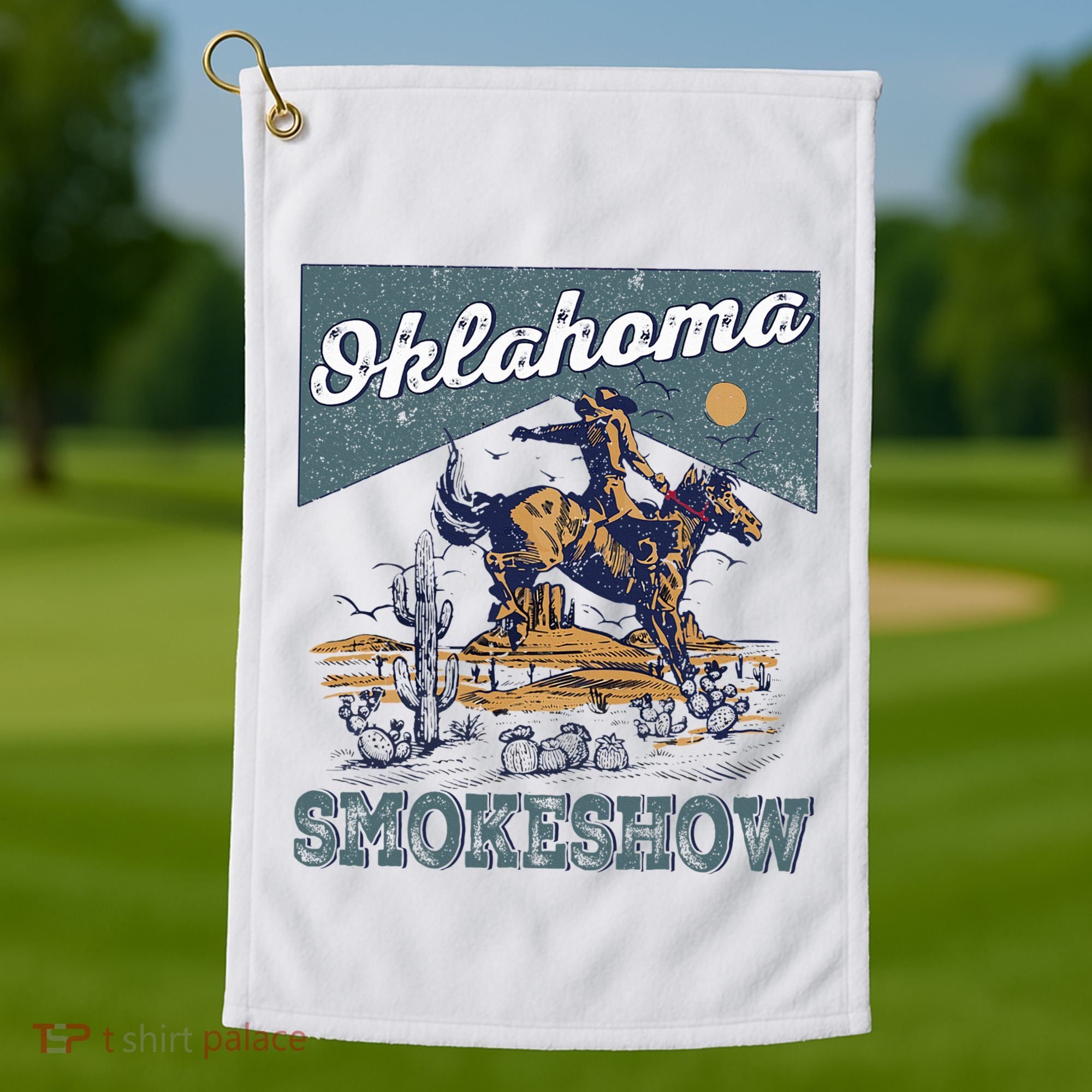 Oklahoma Smokeshow Western Oklahoma Smokeshow Rodeo Golf Towel