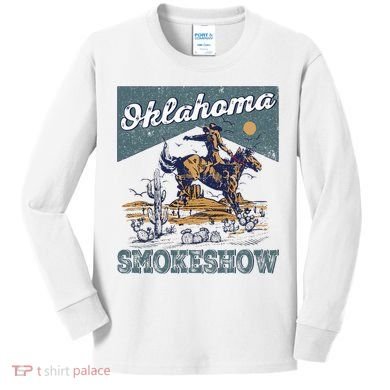 Oklahoma Smokeshow Western Oklahoma Smokeshow Rodeo Kids Long Sleeve Shirt