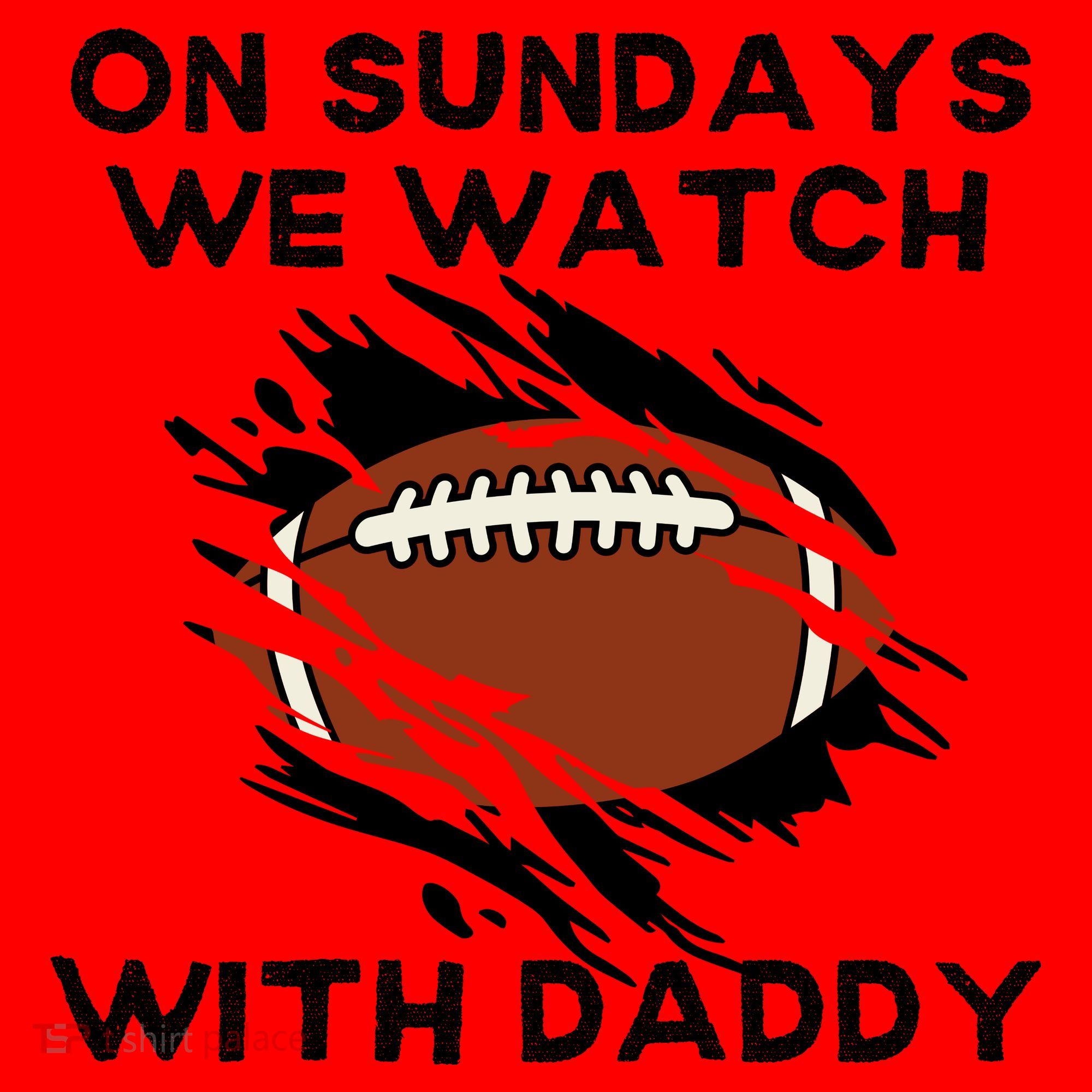 On Sundays We Watch Football With Daddy Santa Hat
