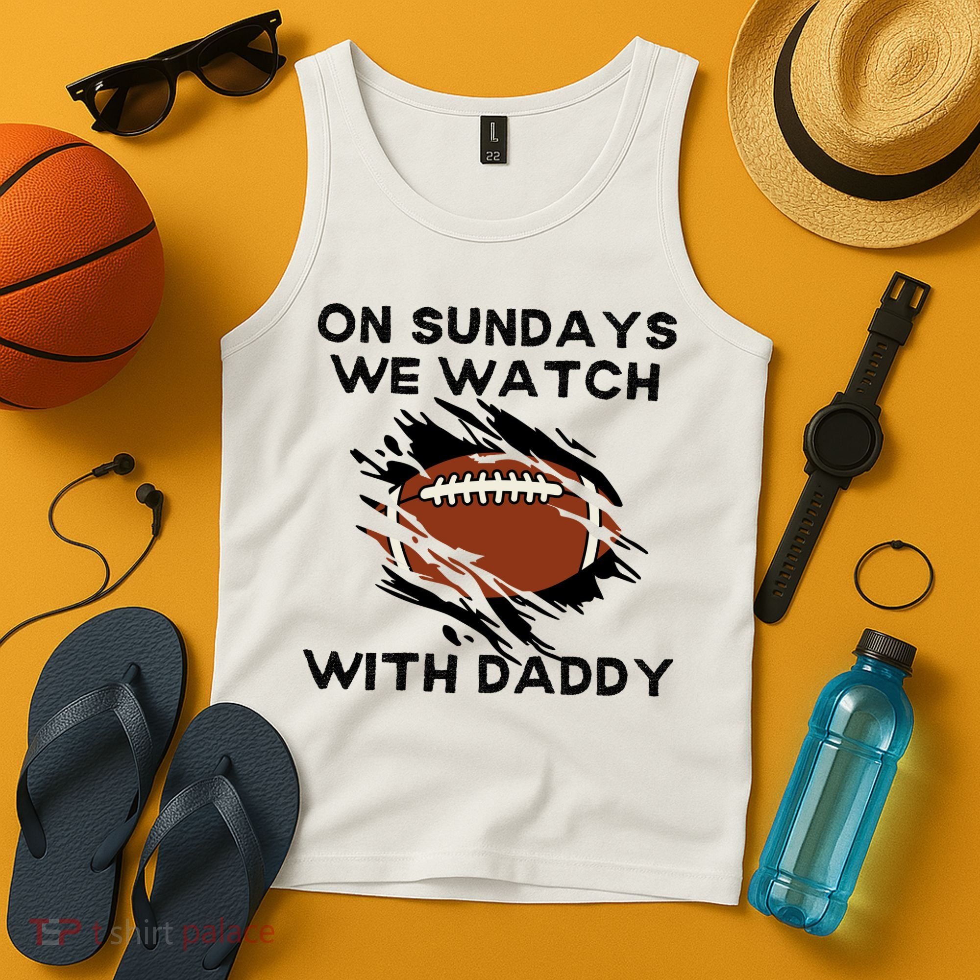 On Sundays We Watch Football With Daddy Tank Top