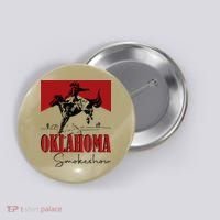 Oklahoma Smokeshow Western Oklahoma Smokeshow Cowboy Button thumb 0