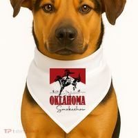 Oklahoma Smokeshow Western Oklahoma Smokeshow Cowboy USA-Made Doggie Bandana thumb 1