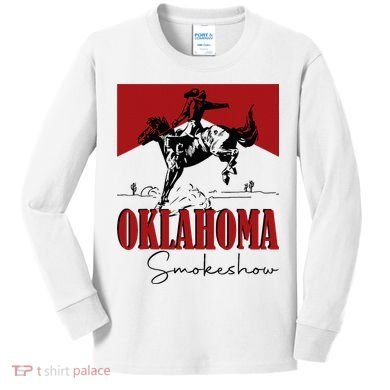 Oklahoma Smokeshow Western Oklahoma Smokeshow Cowboy Kids Long Sleeve Shirt