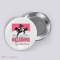 Oklahoma Smokeshow Western Oklahoma Smokeshow Cowboy Rodeo Button thumb 0