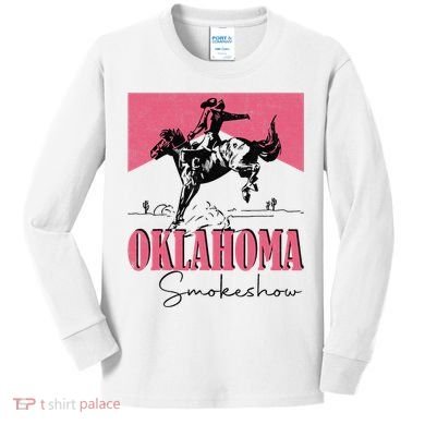 Oklahoma Smokeshow Western Oklahoma Smokeshow Cowboy Rodeo Kids Long Sleeve Shirt