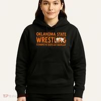O.K.L.A.H.O.M.A State Wrestling Compete Defeat Repeat Hoodie thumb 5
