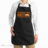 O.K.L.A.H.O.M.A State Wrestling Compete Defeat Repeat Apron thumb 2