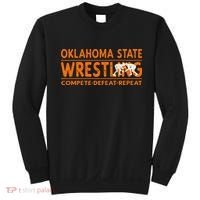 O.K.L.A.H.O.M.A State Wrestling Compete Defeat Repeat Sweatshirt thumb 0