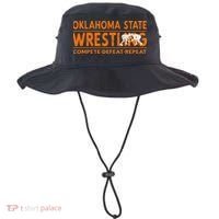 O.K.L.A.H.O.M.A State Wrestling Compete Defeat Repeat Bucket Hat thumb 0