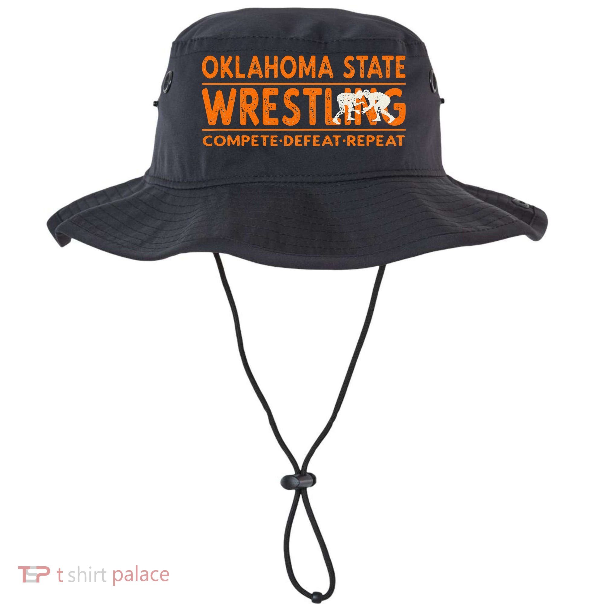 O.K.L.A.H.O.M.A State Wrestling Compete Defeat Repeat Bucket Hat