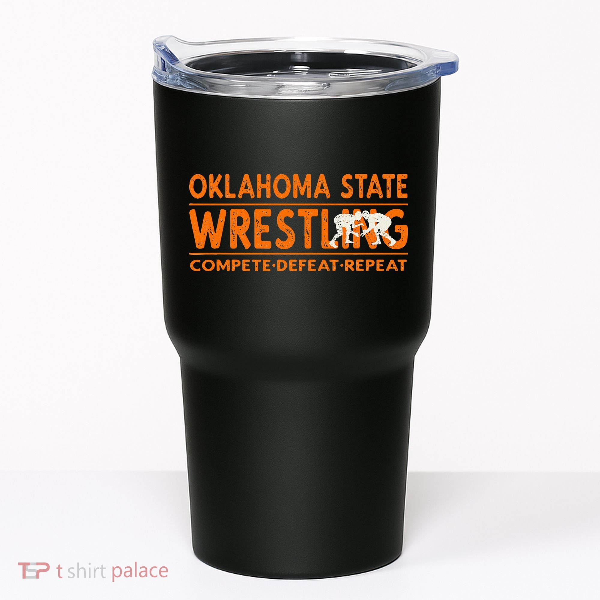 O.K.L.A.H.O.M.A State Wrestling Compete Defeat Repeat Tumbler