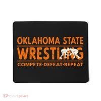 O.K.L.A.H.O.M.A State Wrestling Compete Defeat Repeat Mousepad thumb 0