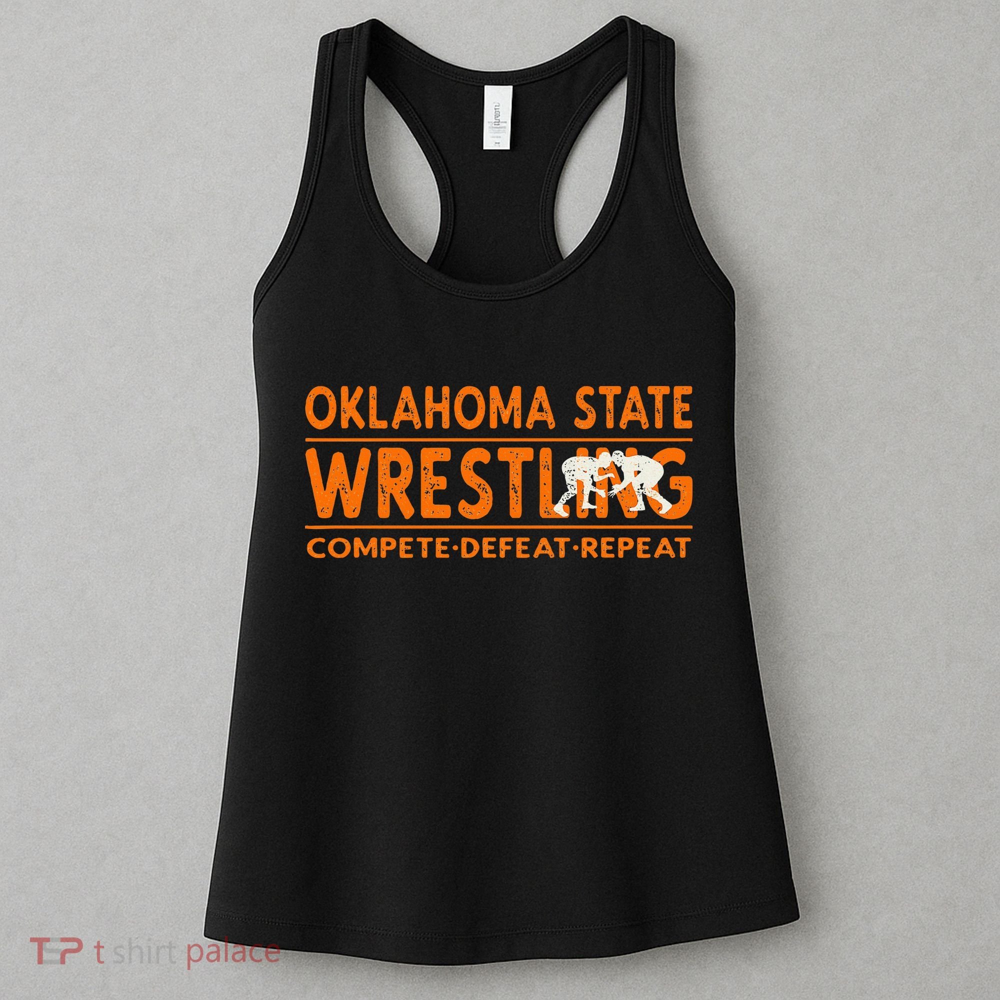 O.K.L.A.H.O.M.A State Wrestling Compete Defeat Repeat Women's Tank Top