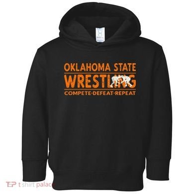 O.K.L.A.H.O.M.A State Wrestling Compete Defeat Repeat Toddler Hoodie