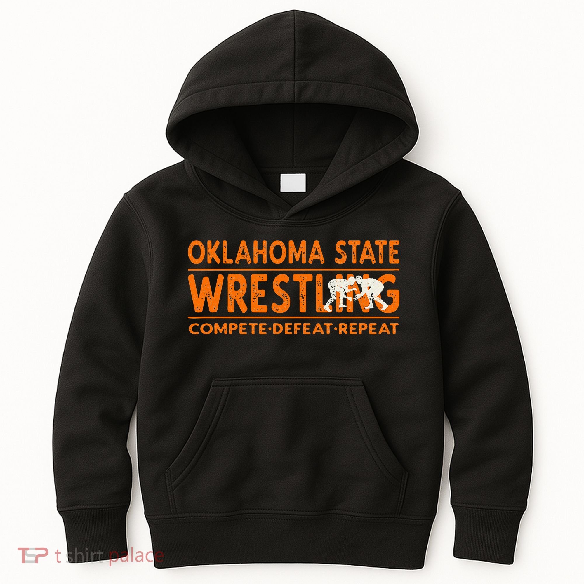 O.K.L.A.H.O.M.A State Wrestling Compete Defeat Repeat Kids Hoodie