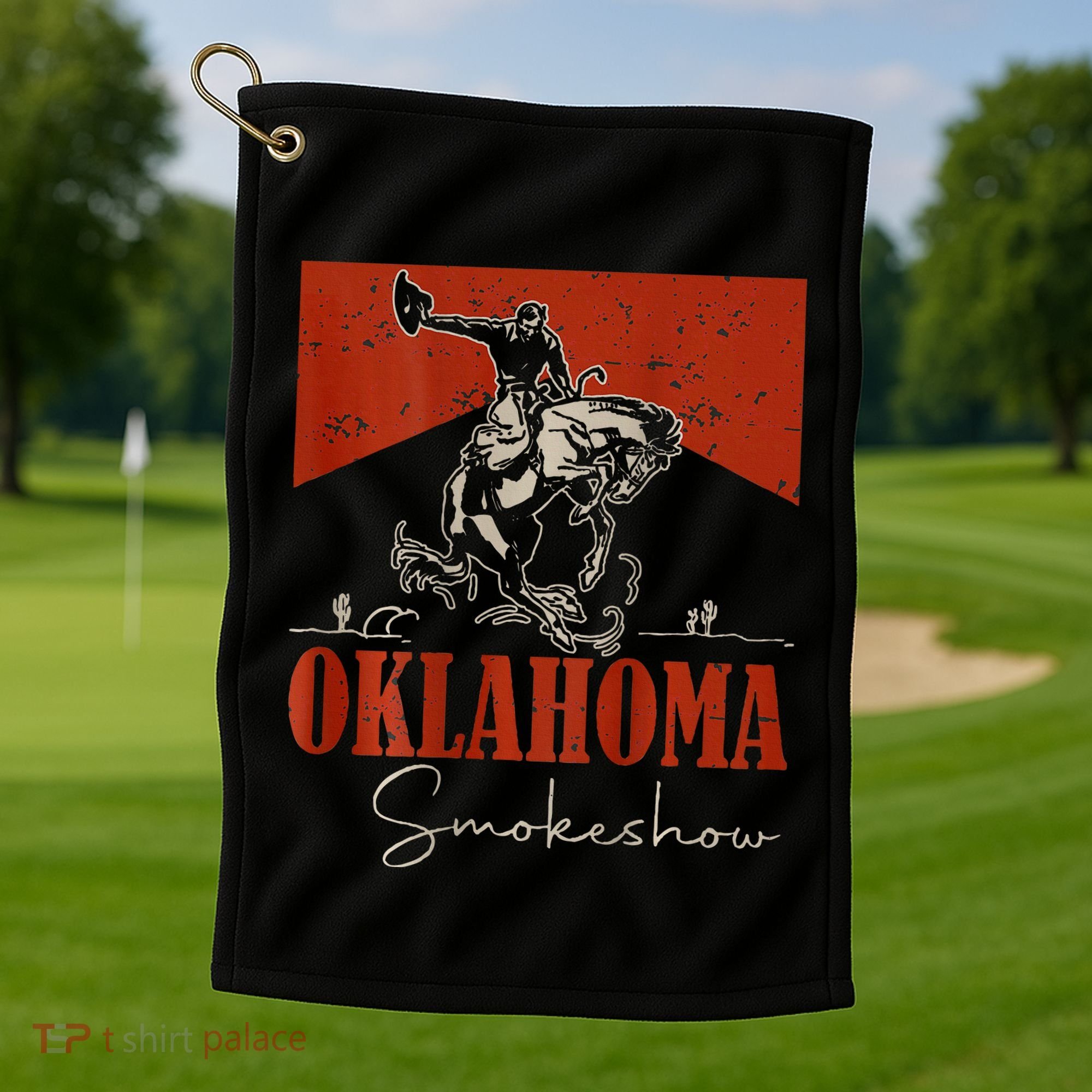 Oklahoma Smokeshow Western Rodeo Golf Towel