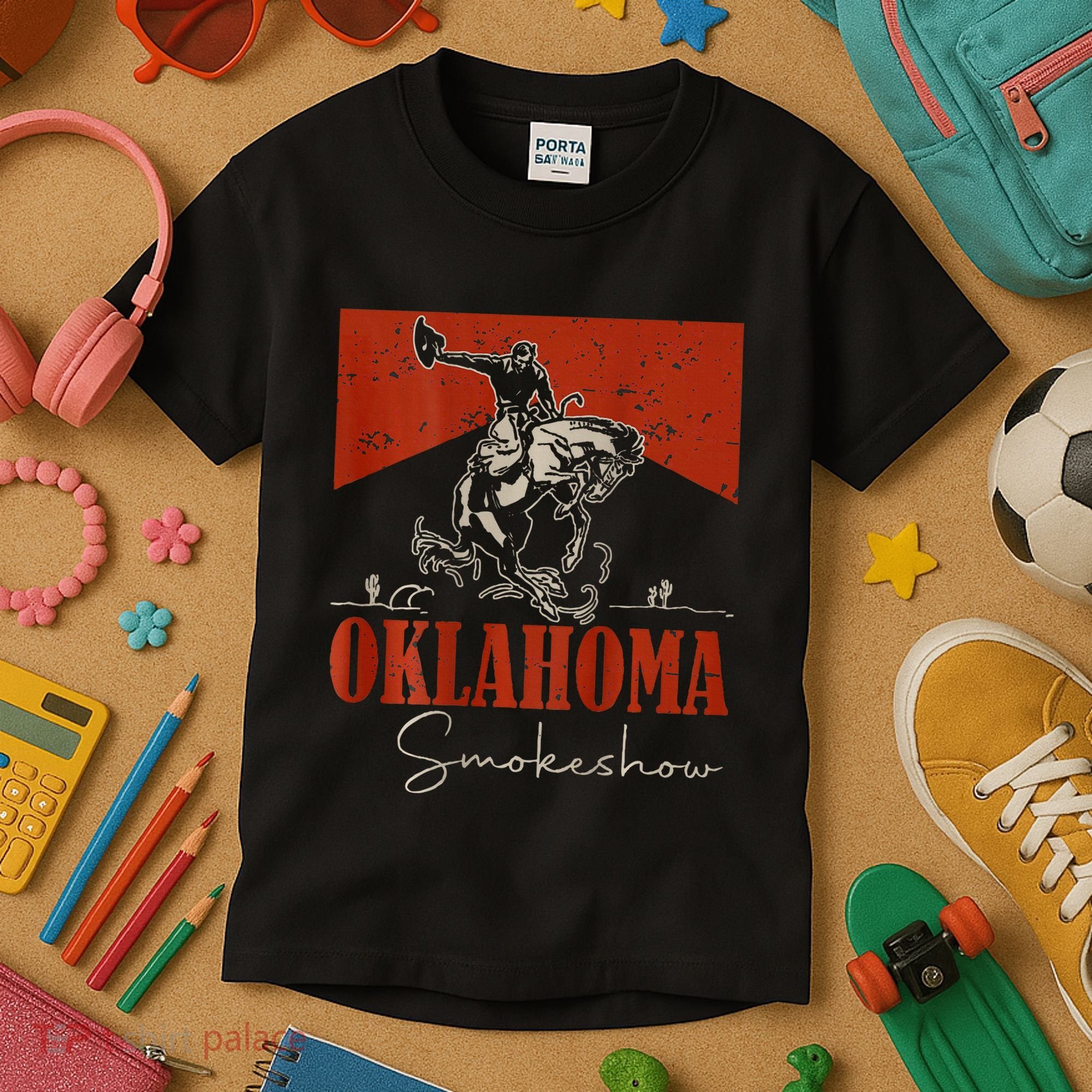 Oklahoma Smokeshow Western Rodeo Kids T-Shirt