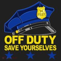 Offduty Save Yourselves Funny Police Officer Cop Women's Sweatshirt thumb 2
