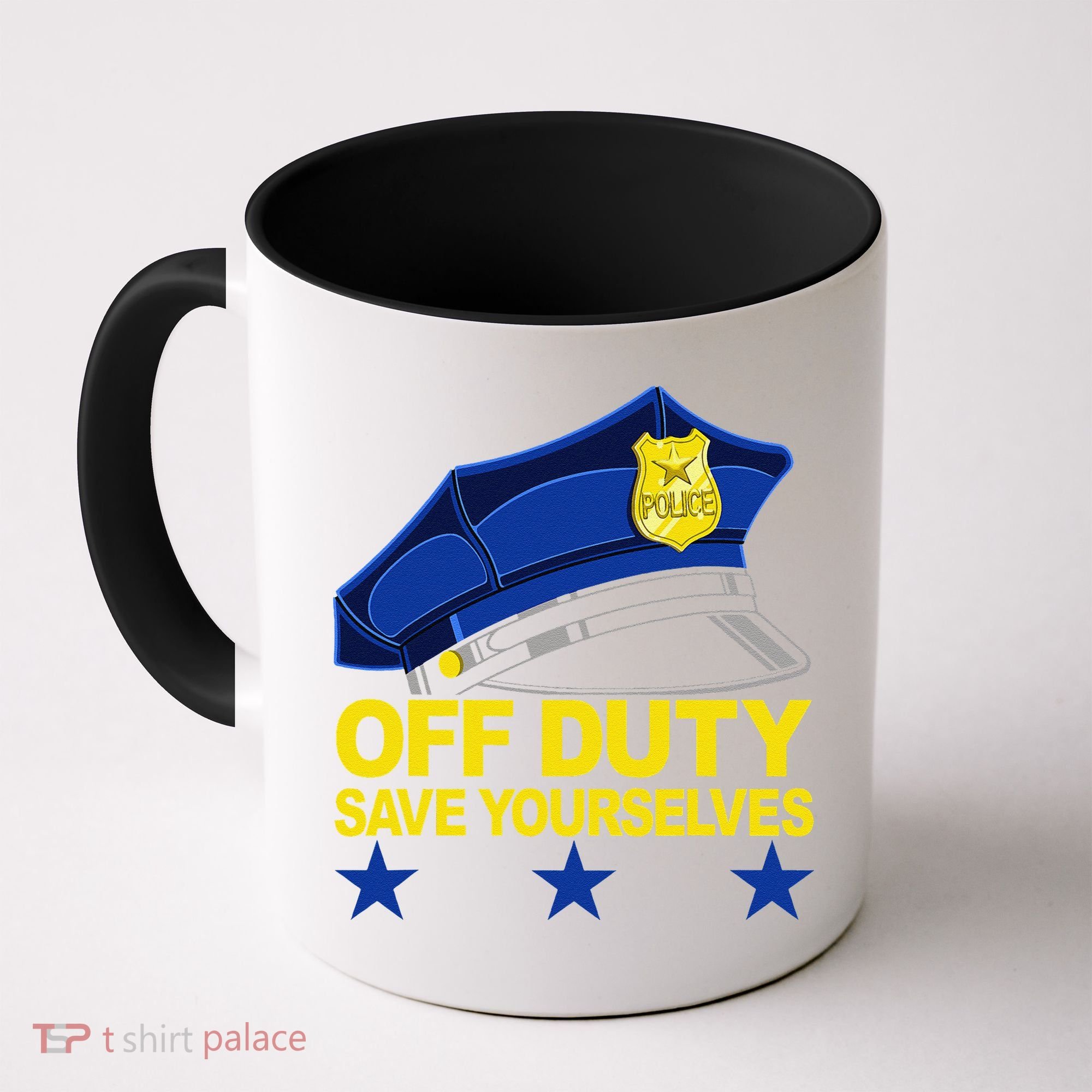 Offduty Save Yourselves Funny Police Officer Cop Coffee Mug