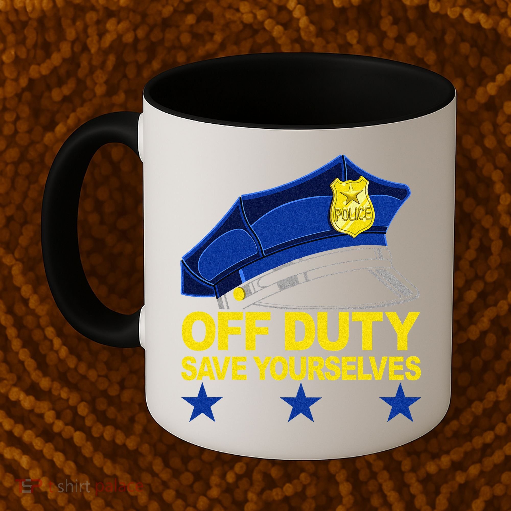 Offduty Save Yourselves Funny Police Officer Cop Coffee Mug