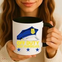 Offduty Save Yourselves Funny Police Officer Cop Coffee Mug thumb 3