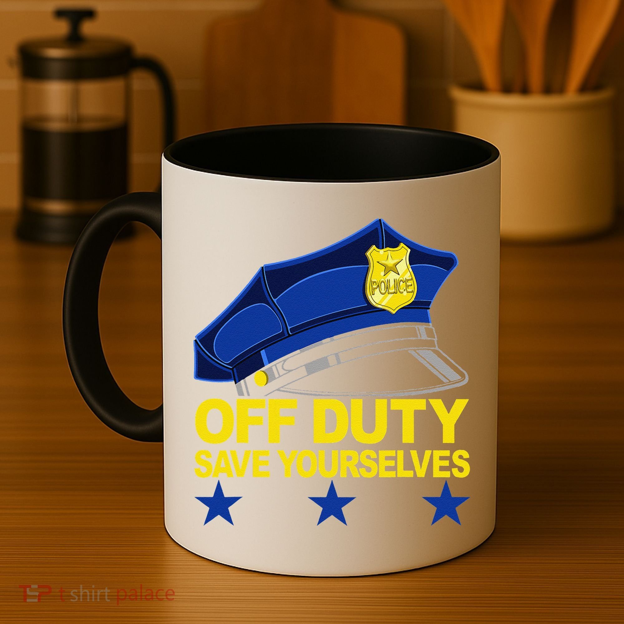 Offduty Save Yourselves Funny Police Officer Cop Coffee Mug