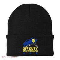 Offduty Save Yourselves Funny Police Officer Cop Beanie thumb 0