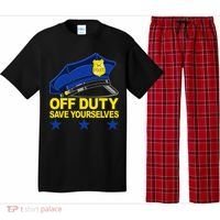 Offduty Save Yourselves Funny Police Officer Cop Pajama Set thumb 0