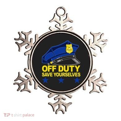 Offduty Save Yourselves Funny Police Officer Cop Ornament