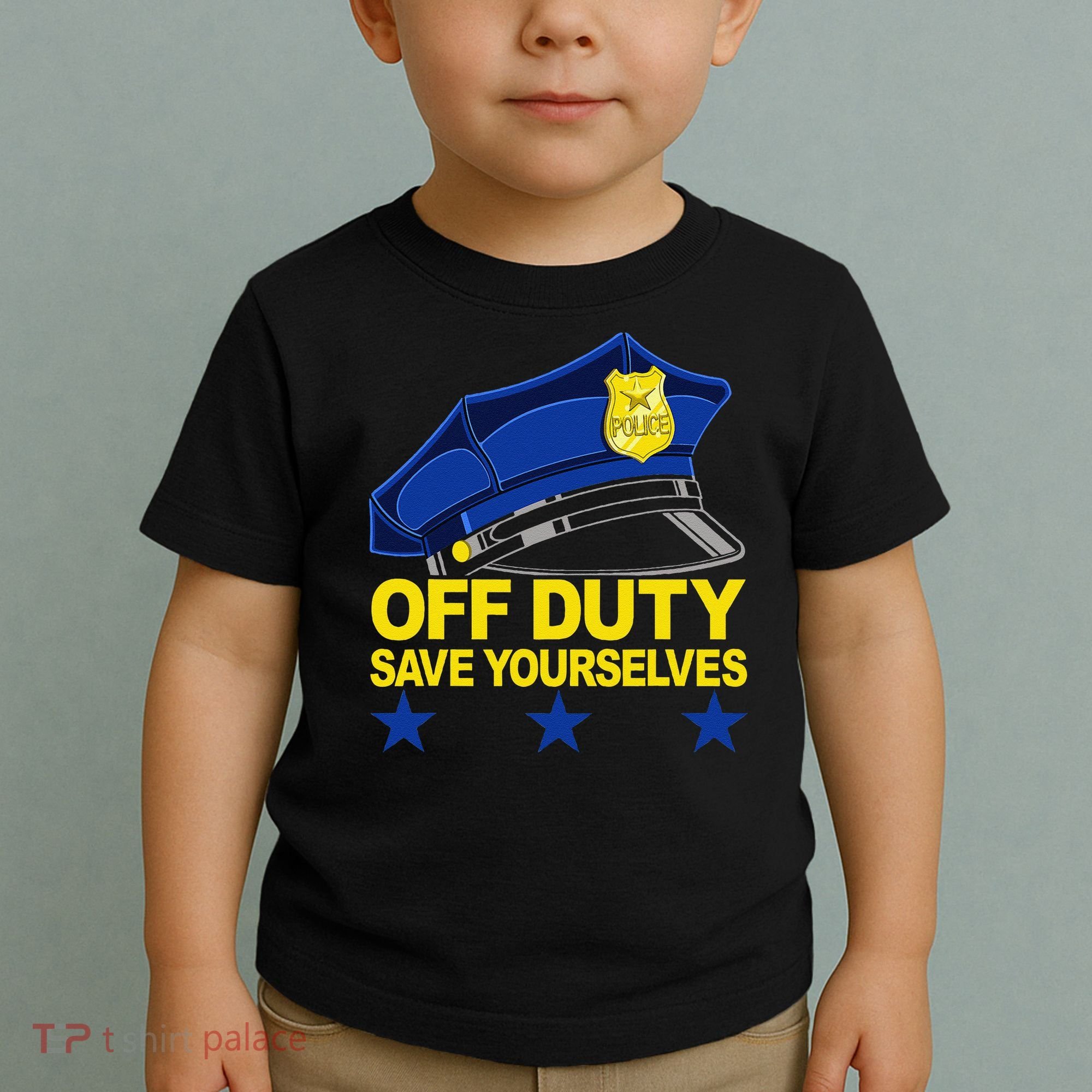 Offduty Save Yourselves Funny Police Officer Cop Toddler T-Shirt