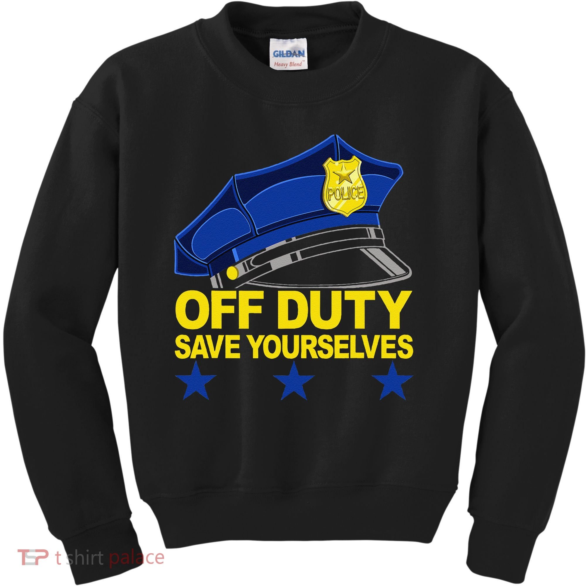Offduty Save Yourselves Funny Police Officer Cop Kids Sweatshirt