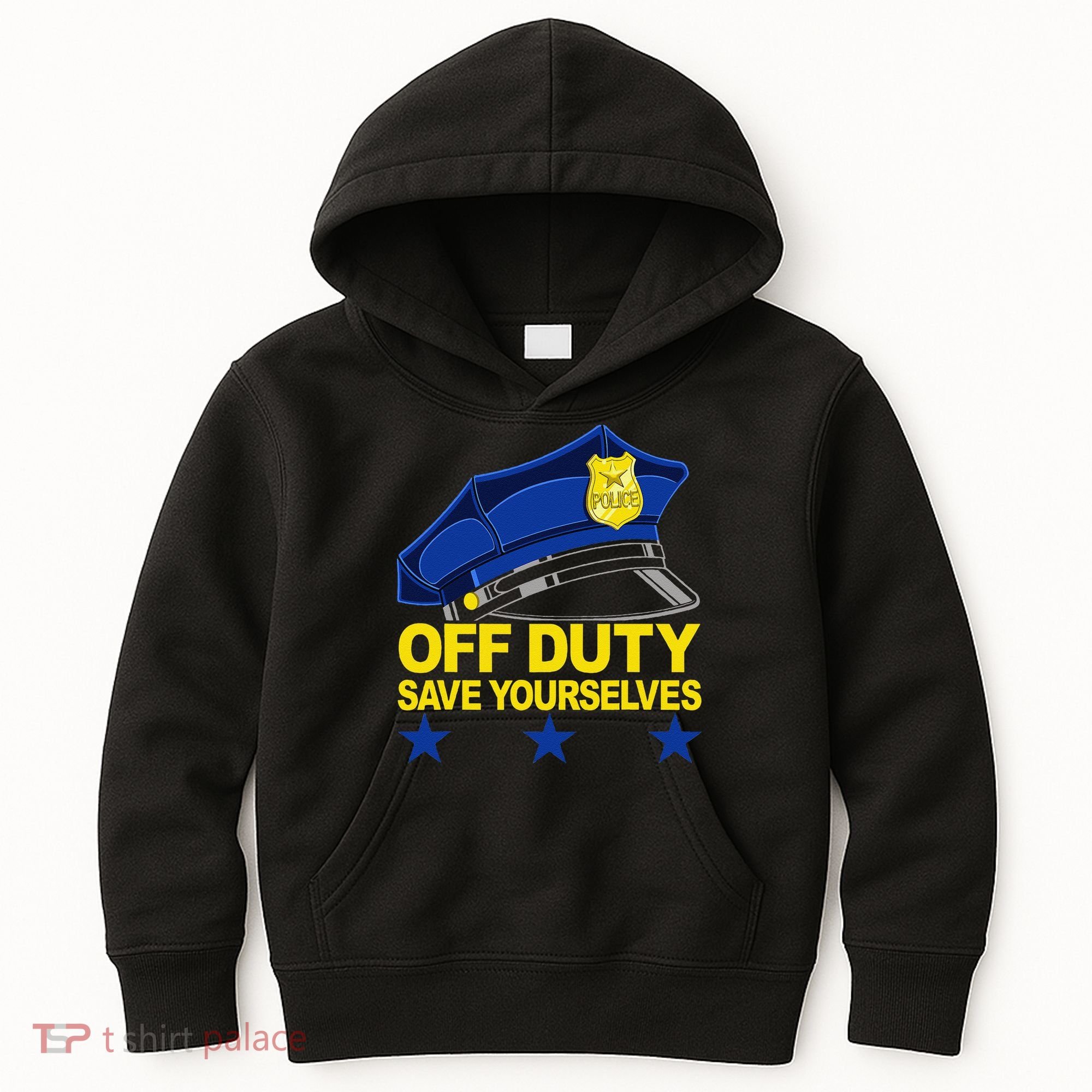 Offduty Save Yourselves Funny Police Officer Cop Kids Hoodie